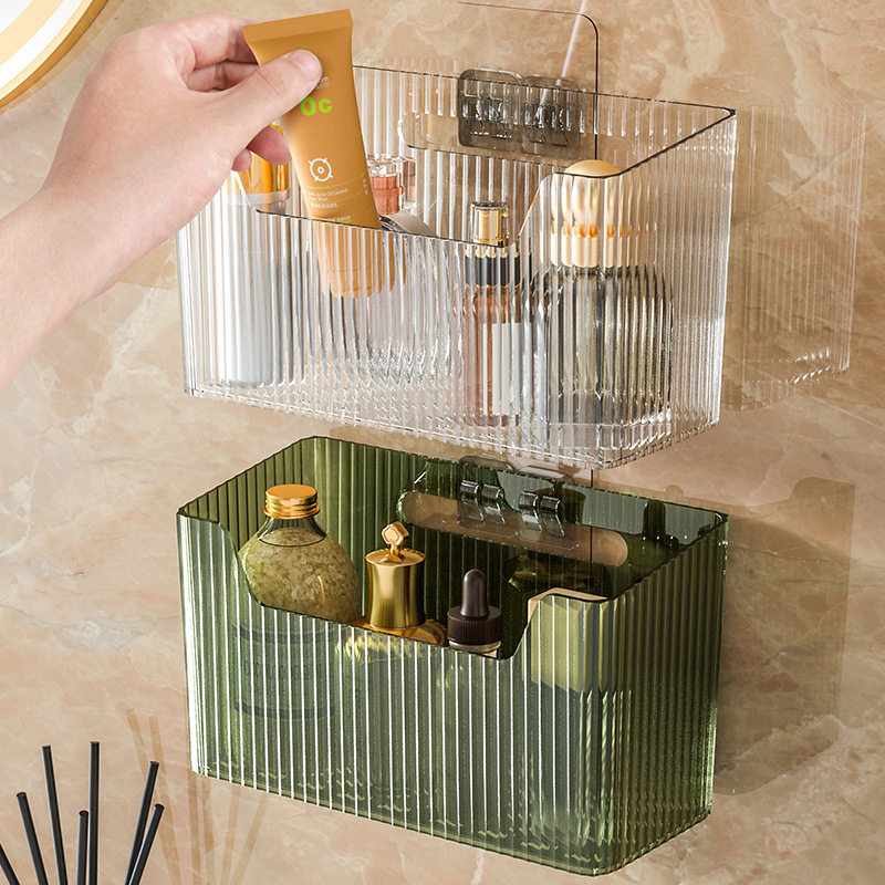 Bathroom Mirror Cabinet storage box bathroom cosmetics lipstick perfume storage rack dresser cabinet wall hanging organizing box