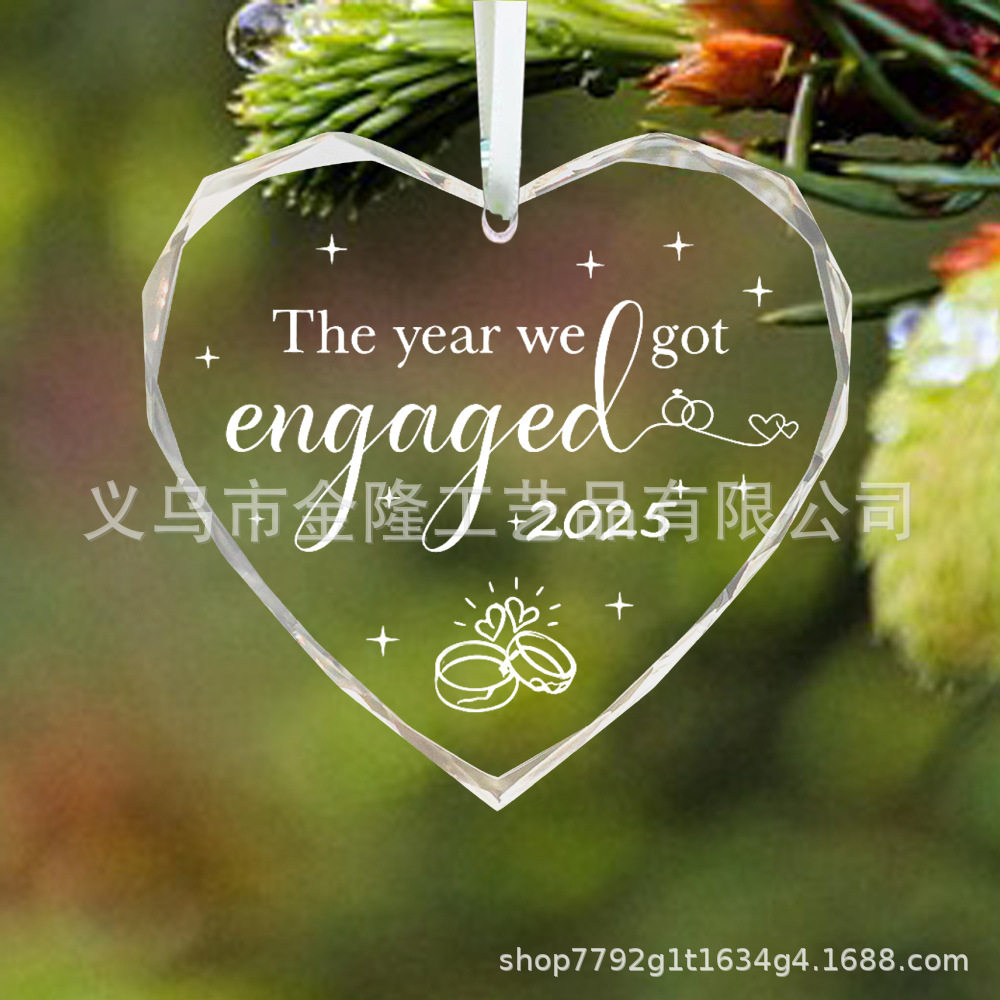 Cross-Border Couple Wedding Gift Transparent Acrylic Flat Jewelry Newlyweds Blessing Beautiful Marriage Commemorative Gift