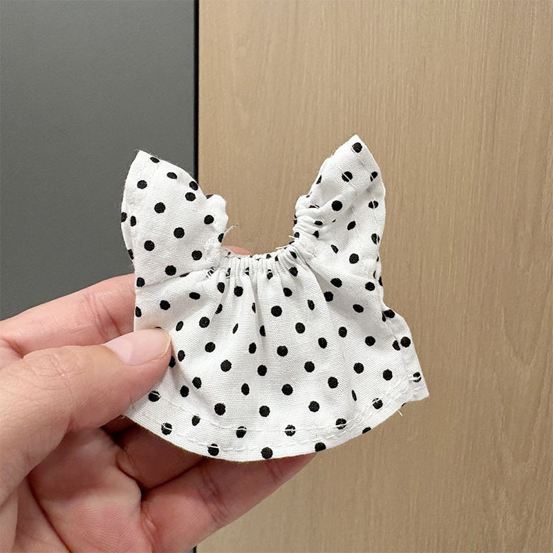 可爱迷你帆布包毛绒玩偶格子包西高地公仔扭棒小狗配饰格子裙娃衣