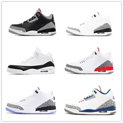 Putian Shoes Foreign Trade Jordan Black Cement Flame Red Air Cushion Non-Slip Men's Basketball Sports Shoes