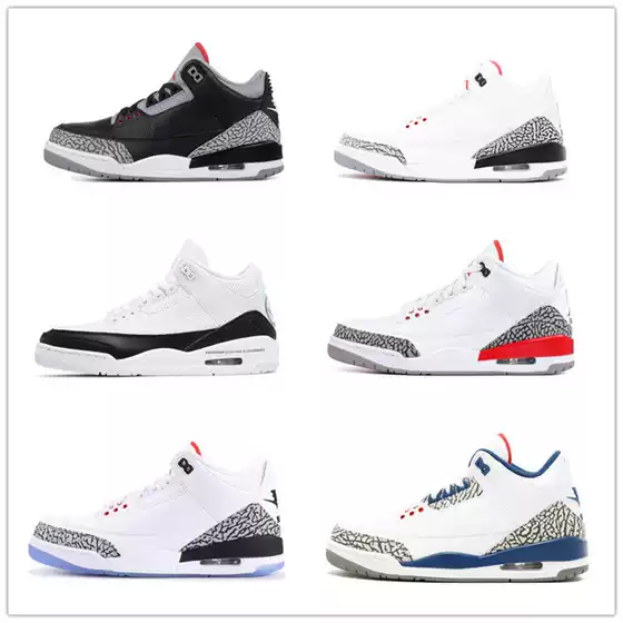 Putian Shoes Foreign Trade Jordan Black Cement Flame Red Air Cushion Non-Slip Men's Basketball Sports Shoes