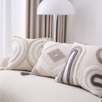 Cross-Border Cotton and Linen Bohemian Ins Style Pillow Sofa Pillow Bedside Backrest Bay Window Tassel Cushion Cover Wholesale