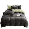 High Weight Milk Velvet Four-piece Set fleece-lined Thickened Crystal Velvet Quilt Cover Student Dormitory Warm Velvet Bed Sheet Three-piece Set