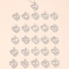 Copper Hollow Heart Letter Versatile 26-Letter Diamond Pendant Necklace Collarbone Chain