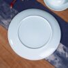 Jingdezhen Celadon Hotel Restaurant Household Ceramic Vintage Shallow Plate Flat Plate Western Food Plate Disc Dim Sum Plate Customizable