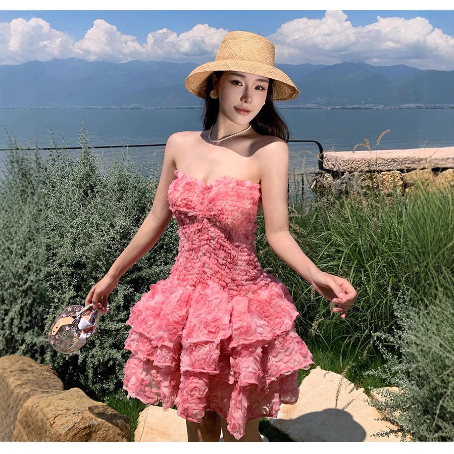 Sweetheart Neckline Floral Mini Dress for Women Summer Fit and Flare Style Perfect for Petite Figures Wholesale