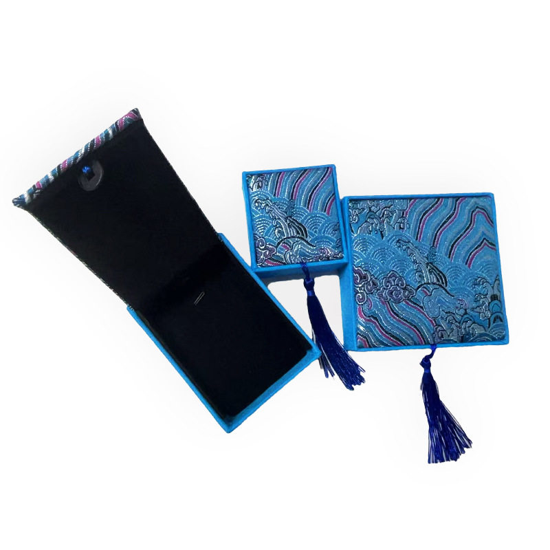 Chinese Style Jewelry Packaging Box Chinese Style Buddha Pendant Brocade Tassel Bracelet Bead String Gift Bracelet Box