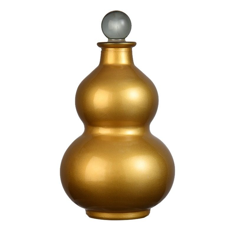 Gourd-Shaped Glass Bottle for Milk Tea, Cold Brew, Sealed Glass Bottle for Soaking Alcohol, Glass Wine Bottle for Ginseng Fruit Wine, Refillable Bottle with Handle