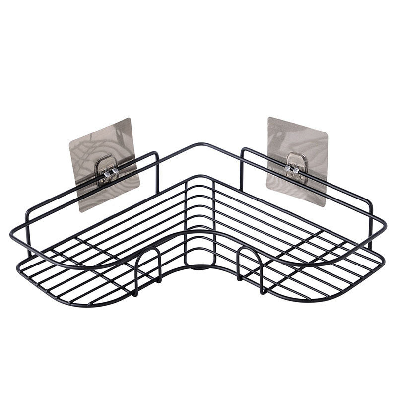 Bathroom Hole-free Corner Rack Toilet Utensils Iron Storage Rack Kitchen Tripod Bathroom Corner Rack