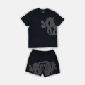 986 suit [black gray print]