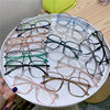 Internet celebrity glasses frame large frame glasses frame jelly color glasses frame retro large frame polygon 9157