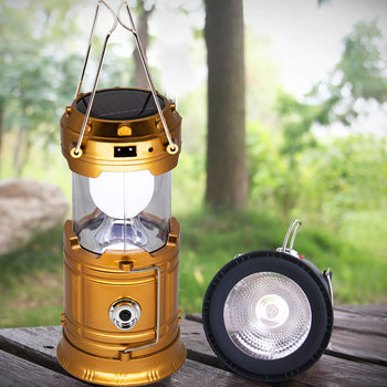 Camping Light Solar Lantern Tent Portable Lamp Rechargeable Household Outdoor Searchlight Multifunctional Camping Light