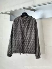 High Version Autumn and Winter New Reversible Jacket Autumn Jacquard Full Print Color-Blocking Hooded Jacket Fashion Trendy Versatile