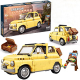 Трансграничная совместимость с конструктором Lego Creative variety series 10271 Fiat 500 travel car assembly building block toy