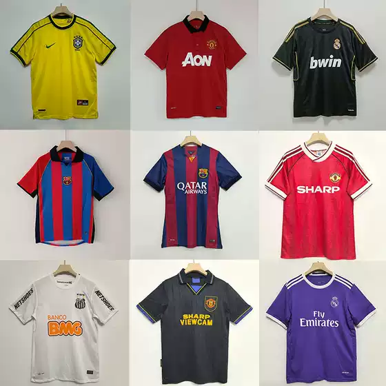 Classic Retro Club Football Uniforms, Multiple Styles Available, Suitable for All Seasons, Men'S, Can Be Printed, Sports Wear, Cross-Border Shipping