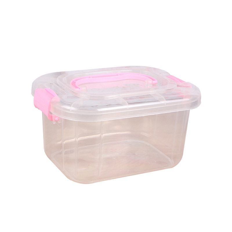 Plastic storage box transparent clothes storage box portable toy storage box clothes storage box dormitory household