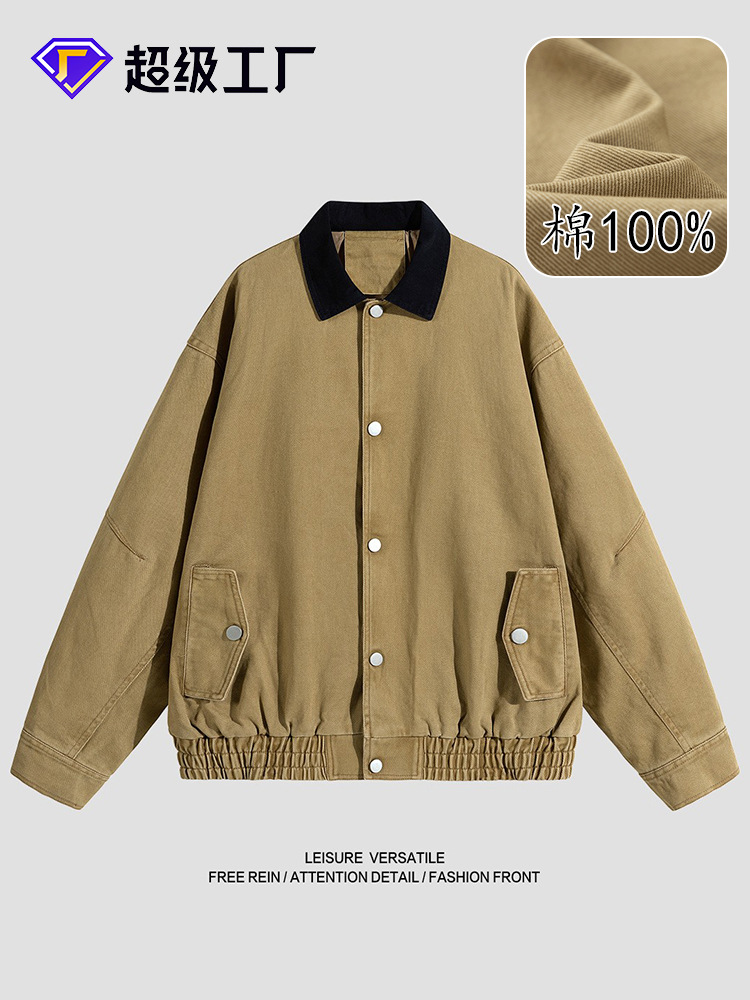 Áo Khoác Nam Chất Liệu Vải Bông Hàng Mùa Xuân Thu Đông