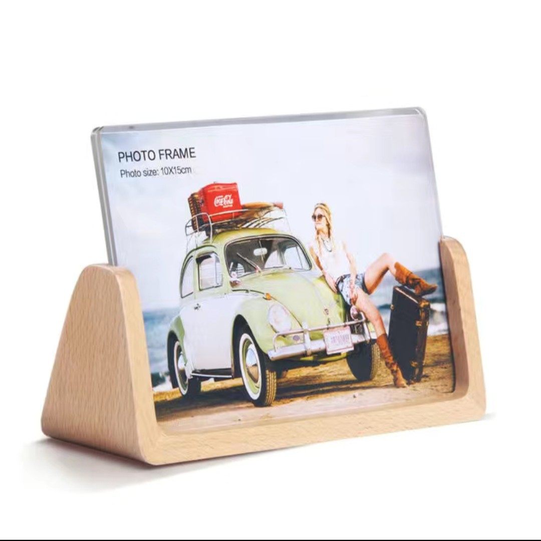 Spot Beech photo frame U-shaped photo frame table creative U-shaped photo frame wholesale 678 inch walnut photo frame table