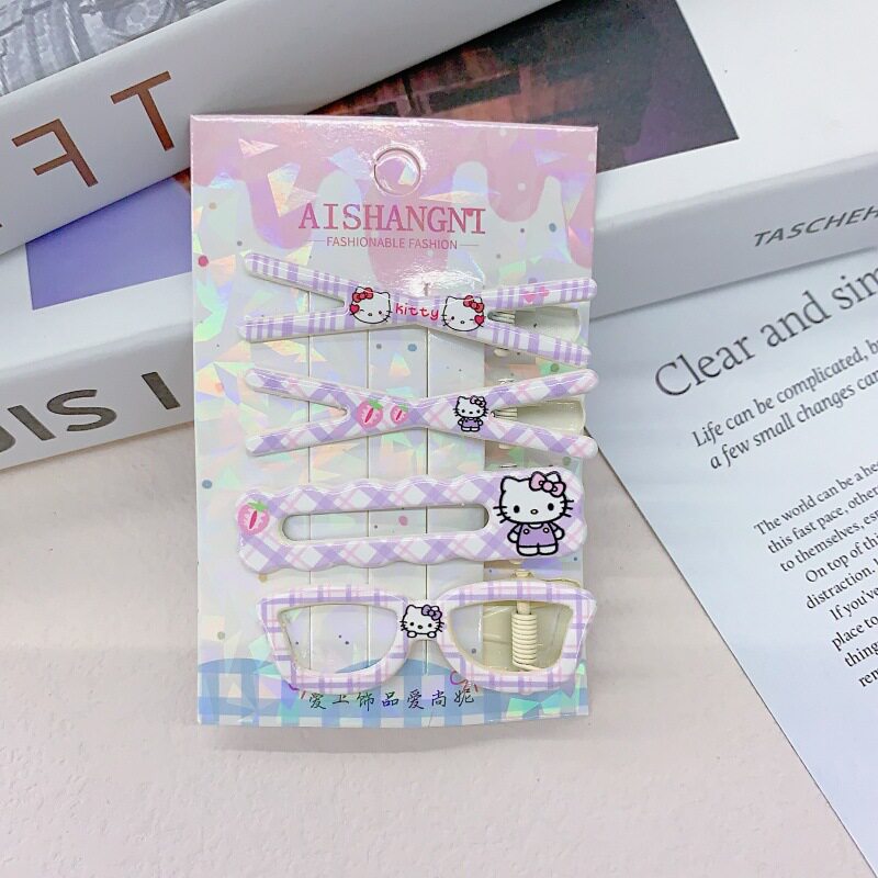 甜美交叉猫猫发夹可爱少女卡通侧边刘海夹网红ins高颜值百搭发饰