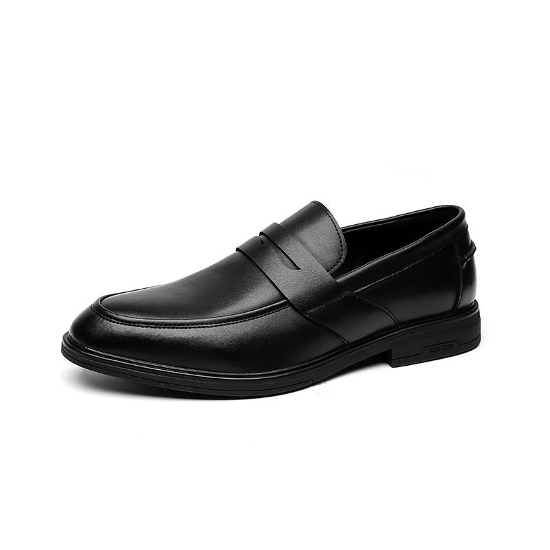 men's shoes, business formal wear, slip-on loafers, fashionable British style casual men's leather shoes 8131-R