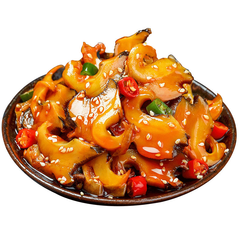 Spicy Conch Meat Canned Seafood Ready-To-Eat Snacks Canned Eight-Claw Shrimp Tails Scallops with Sauce for Rice
