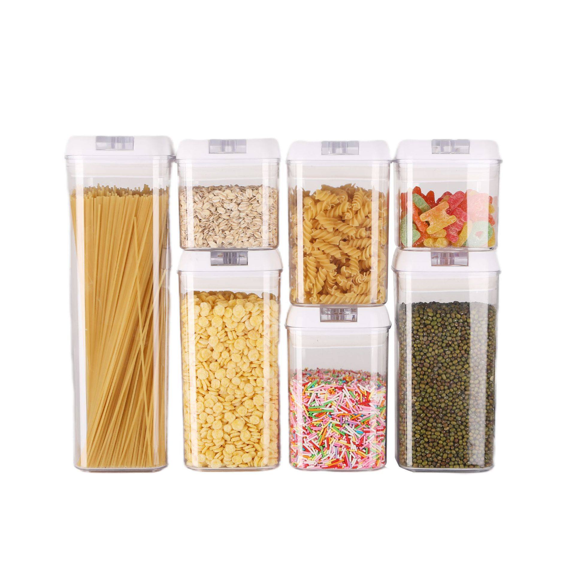 PS material coarse cereals storage tank kitchen food sealed tank plastic transparent storage storage tank grain moisture-proof sealed box
