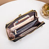 2022 New Women's Long Double Layer Mobile Phone Wallet Clip Lock Diamond Zipper Shoulder Crossbody Bag One Piece