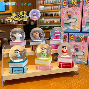 Authentic Crayon Shin-Chan Fairy Tale Crystal Ball Home Decoration 2025 New Desktop Figure Blind Box Cute