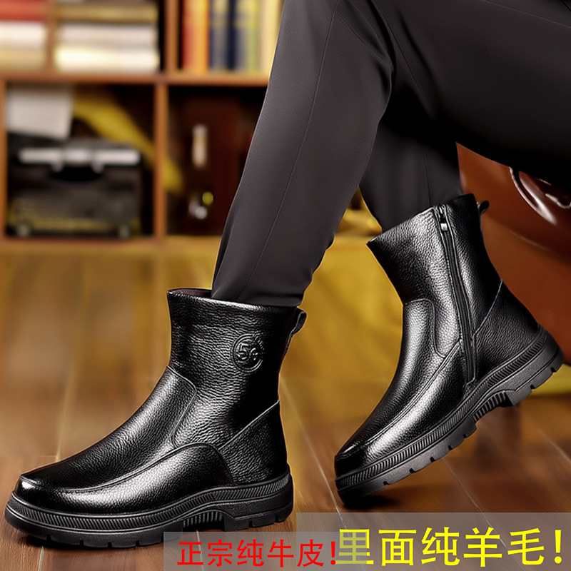 Giày Boot Martin Nữ Chất Liệu Vải Bông Ma Sát Chống Trượt Dày Ấm Hàng Mùa Xuân Thu Đông