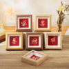 Hollow Photo Frame Table High-End Photo Frame Table Mini Square Picture Frame 4inch Wooden DIY Frame Oil Pastel