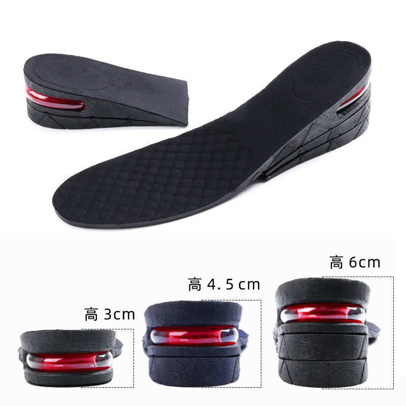 Manufacturer's Heightening Sports Insoles for Men and Women, Invisible Breathable Air Cushions 3cm 5cm, Fully Cushioned Half-Cushion Inner Heightening Insoles