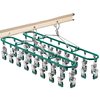 Stainless Steel Socks Drying Rack Multi-clip Household Seamless Hanger Underwear Panties Drying Rack Balcony Windproof Hanger