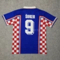 98 croatia jersey away number 9 suker