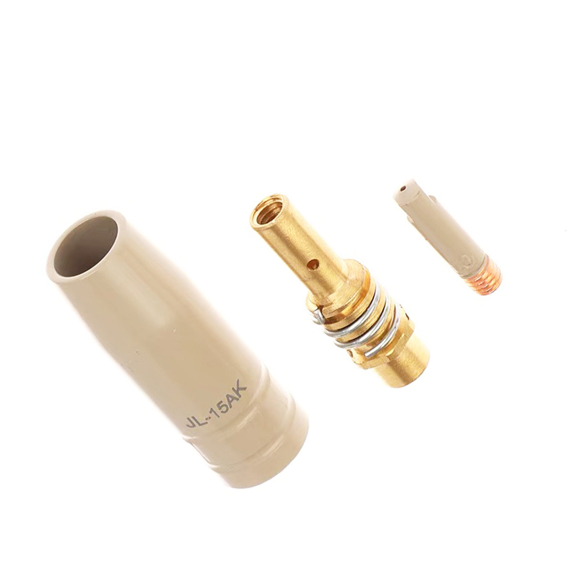 5-Pack MB15AK MIG Ceramic Nozzles – Heat-Resistant Conductive Nozzle Protective Cover For AK15/MB15 Welding Torches