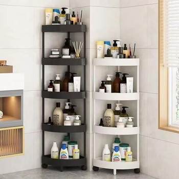 Triangular Bathroom Toilet Storage Rack Multi-Layer Floor-Standing Storage Rack Corner Bathroom Toilet Corner Corner