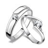 Couple ring Korean version of simple ring simulation diamond ring opening zircon classic ring couple wedding ring a generation of hair