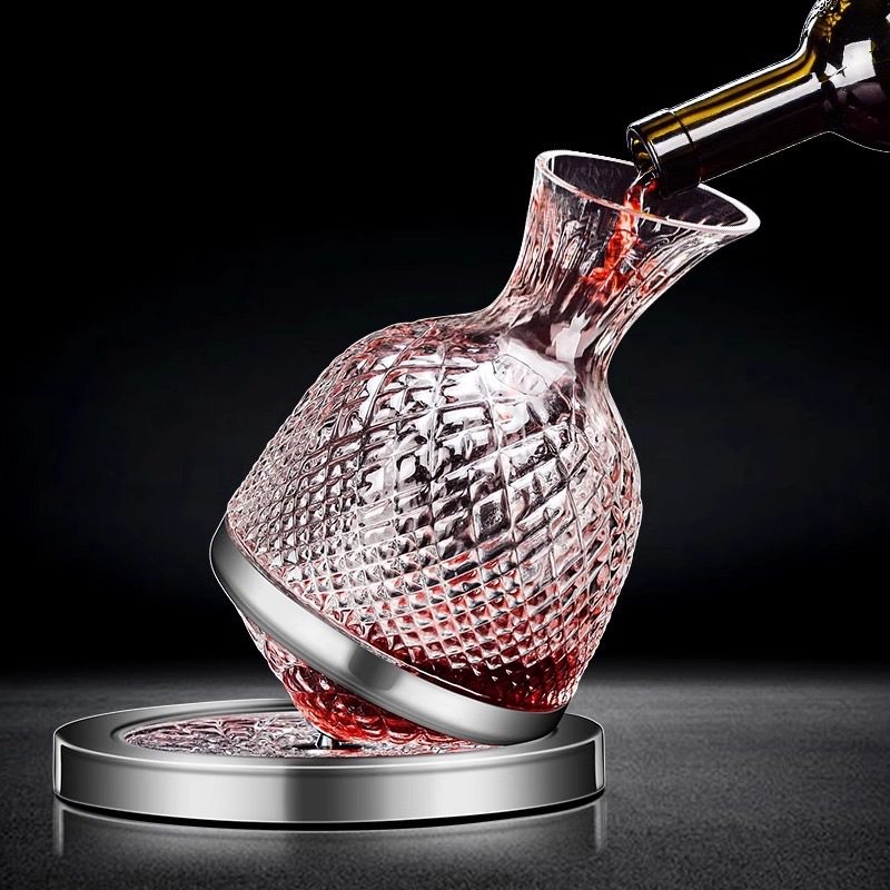 Light Luxury High-end Rotating Decanter Wine Glass Wine Decanter Household High-end Sense Tumbler Wine Dispencer