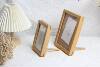 Solid Wood Photo Frame Badge Calendar Base Display Stand Wholesale Logo Walnut Beech 6inch 8inch Desktop Mortise and Tenon Photo Frame