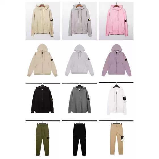 High-end STON 20SS Stone Compass Badge Basic Functional Men's and Women's Hooded Jacket Sweatshirt Cross-border E-commerce