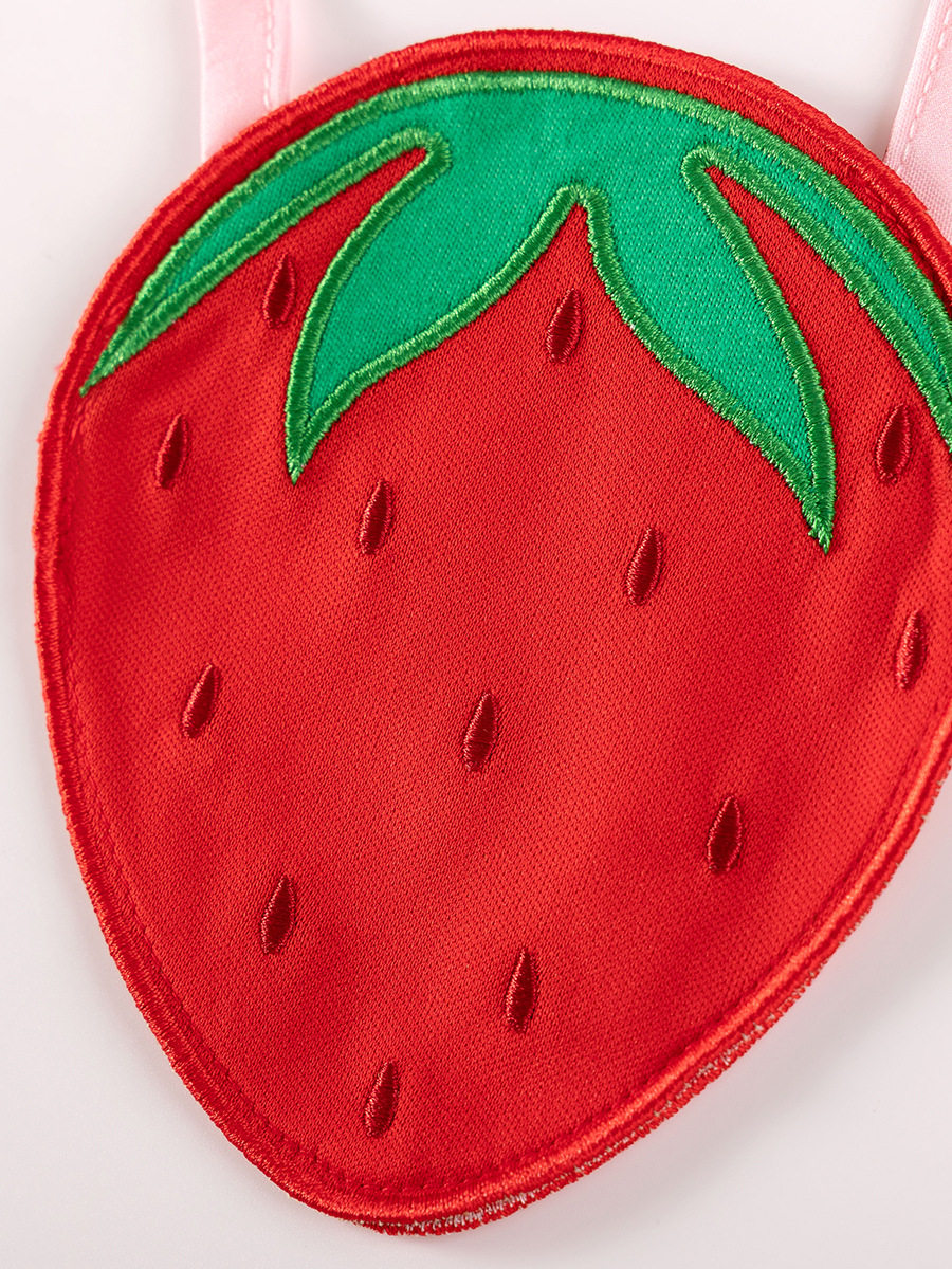 Girls' Dress, Autumn Long-sleeve Kids' Dress, Cute Strawberry Kids' Dress