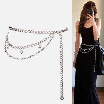 Hot-Selling Jewelry New Multi-Layered Heart Waist Chain Accessories for Women Metal Chain Retro Sexy Waist Versatile Decoration