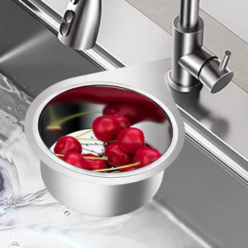 Stainless Steel Drain Basket Kitchen Sink Special Swan Drain Basket Dry and Wet Separation Hanging Garbage Filter Storage Rack