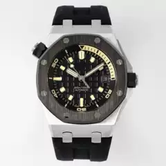 Royal Oak Men's Watch with Rubber Strap, Fully Automatic Mechanical Watch, Zfjfaps E-Commerce and Foreign Trade Exclusive, Large Dial