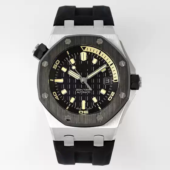 Royal Oak Men's Watch with Rubber Strap, Fully Automatic Mechanical Watch, Zfjfaps E-Commerce and Foreign Trade Exclusive, Large Dial