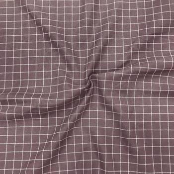 Cotton brushed chessboard lattice 1.5cm plaid printed fabric 20s pure cotton woven brushed dress children's clothing fabric