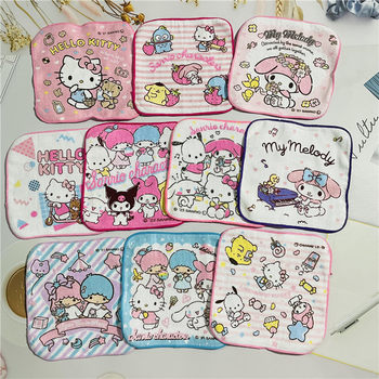 16*16 cartoon cute small towel cotton small square baby saliva towel baby small hand towel absorbent cross-border wholesale