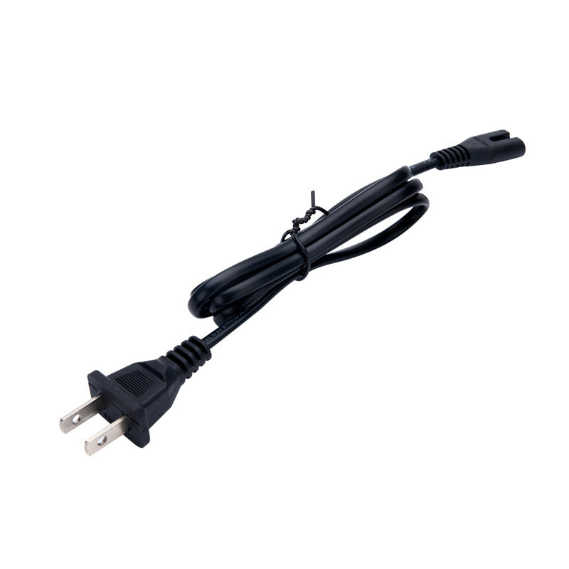 AC wire pure copper core two-pin two-core plug wire pvc double-layer insulated power cord international U.S. gauge tail connection wire