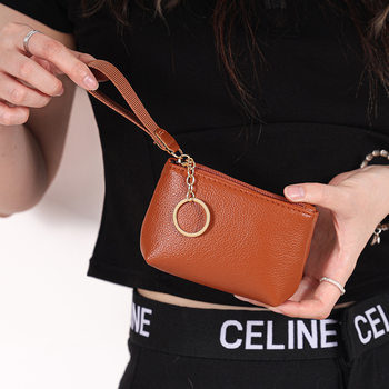 2025 New Coin Purse Litchi Pattern Small Purse Stall Wholesale Small Bag Clutch Bag Lanyard Bag Mini bags