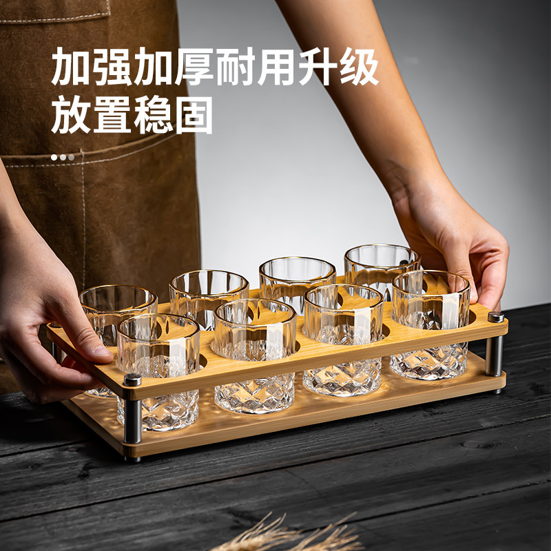 High-End Household 0.1kg Liquor Glass Set Light Luxury High-End Two Small Cups Liquor Dispenser for Restaurants Commercial Use Thickened