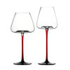 Entry Luxury Bow-tie Burgundy Red Wine Glass Large Belly Red Black Bottom Goblet Household Wine Glass Goblet